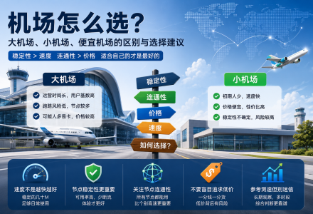 机场怎么选？大机场、小机场、便宜机场到底有什么区别？-Clash Sub