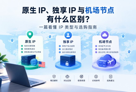 原生IP、独享IP与机场节点有什么区别?2026年选购指南-Clash Sub